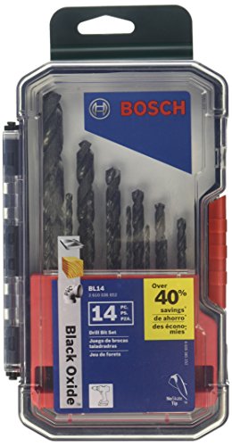 【中古】【未使用 未開封品】Bosch 14 Piece Black Oxide Metal Drill Bit Set BL14