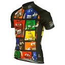【中古】【未使用・未開封品】M & M 's Team Cycling Jerseyメンズストライプ半袖by Brainstormギア