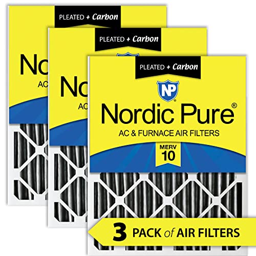 【中古】【未使用・未開封品】Nordic Pure 18?x 24?x 2pm10?C-3プリーツMERV 10?PlusカーボンAC炉フィ..