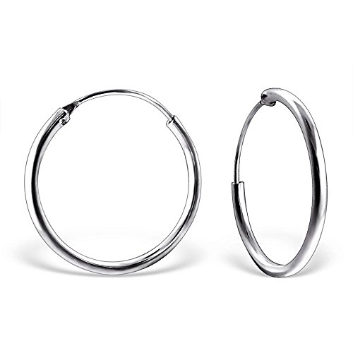 【中古】【未使用・未開封品】プレーン30?mmシルバー耳フープ