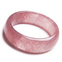 【中古】【未使用・未開封品】本物の天然Strawberry QuartzファッションクリスタルバングルブレスレットInner直径56?mm
