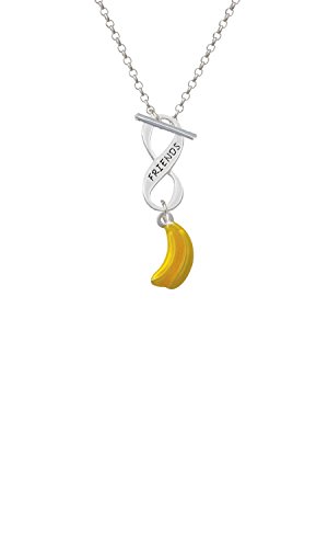 【中古】【未使用・未開封品】3?- D黄色エナメルBananas infinity切り替えチェーンネックレス