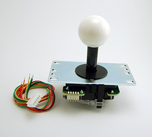 【中古】【未使用 未開封品】Sanwa JLF-TP-8YT-SK OEM White Ball Handle Arcade Joystick 4 8 Way Adjustable (Mad Catz SF4 Tournament Joystick Compatible) 並行輸入