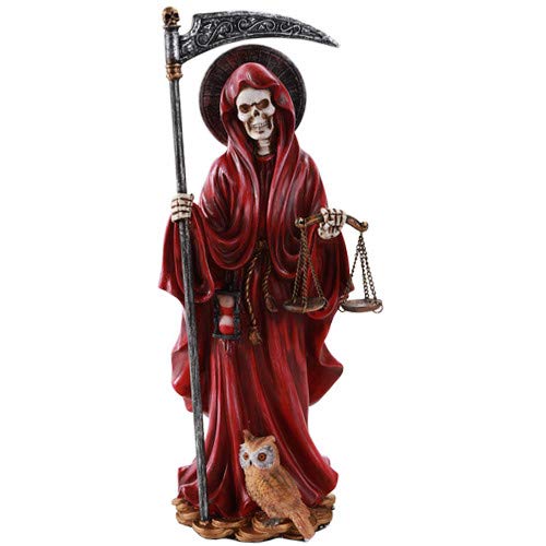 【中古】【未使用・未開封品】グリムリーパー(死神)サンタムエルテ レッドフィギュア Red Santa Muerte Statue Grim Reaper