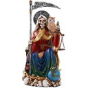 【中古】【未使用・未開封品】Pacific Giftware サンタ・ムエルテ 聖なる死の聖人像 9インチ 7つの力 (レインボー)