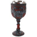 yÁzygpEJizDouble Dragon Wing Skull Goblet Wine Cup 7 inch by Pacific Giftware