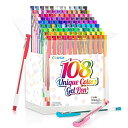【中古】【未使用・未開封品】?Courise ジェルボールペン カラーペン 108色セット 水性 カラーボールペン ゲルインク 耐光 耐水 大人の塗り絵 イラスト お絵描き 落書 スケッ