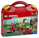 【中古】【未使用・未開封品】LEGO Juniors Fire Patrol Suitcase 10740 Building Kit