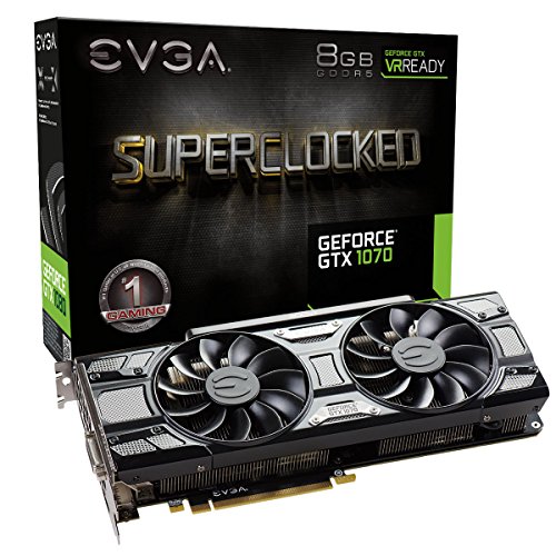 【中古】【未使用・未開封品】EVGA GeForce GTX 1070 SC GAMING ACX 3.0 Black Edition 8GB GDDR5 LED DX12 OSD Support PXOC 08G-P4-5173-KR