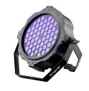 【中古】【未使用・未開封品】DragonX LED UVブラックライト 54X3W 高輝度 DJ LED ブラックライト DMX512 調光機能付きスポットライ...