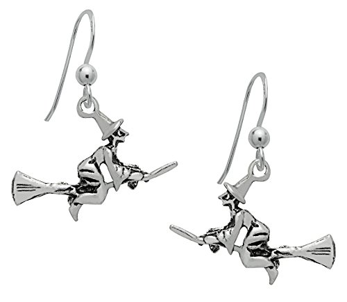 Freshwater Pearl - 【中古】【未使用・未開封品】スターリングシルバーFlying WitchイヤリングWiccan Pagan
