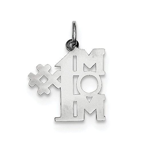 【中古】【未使用・未開封品】スターリングシルバー #1 Mom 光沢チャーム