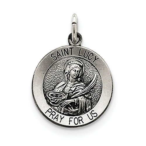 【中古】【未使用・未開封品】スターリングシルバー アンティーク 聖ルシーメダル