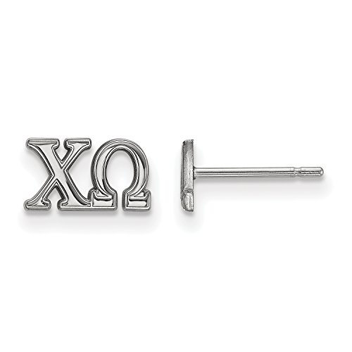 【中古】【未使用・未開封品】LogoArt スターリングシルバー Chi Omega エクストラスモール ポストイヤリング, 金属, 不明