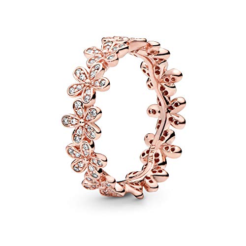 【中古】【未使用・未開封品】PANDORA ダズリングデイジーバンド リング PANDORA ローズ&クリア キュービックジルコニア 180934CZ-50 EU 5 US