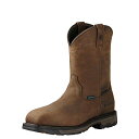 【中古】【未使用・未開封品】Ariat WorkHog ウェリントン 防水 合成つま先 ワークブーツ - メンズ ウェスタンレザー ワークブーツ, オイルドダー...