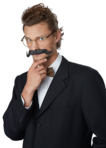【中古】【未使用・未開封品】ヒゲ つけ髭 ハンドルバー 大人用 ブラック/グレー THE HANDLEBAR MOUSTACHE