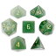 š̤ۡѡ̤ʡ(Aventurine) - Set of 7 Handmade Stone 16mm Polyhedral Dice with Velvet Pouch by Wiz Dice - Choose From 12 Different Stones