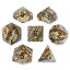 š̤ۡѡ̤ʡ(Picture Jasper) - Set of 7 Handmade Stone 16mm Polyhedral Dice with Velvet Pouch by Wiz Dice - Choose From 12 Different Stones