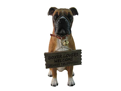 【中古】【未使用・未開封品】World Of Wonders "Tyson" The Boxer Dog Garden Welcome Statue