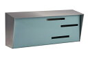 【中古】【未使用・未開封品】モダンメールボックス| Mid Century Modernメールボックス| Two Toneステンレススチール mmtts