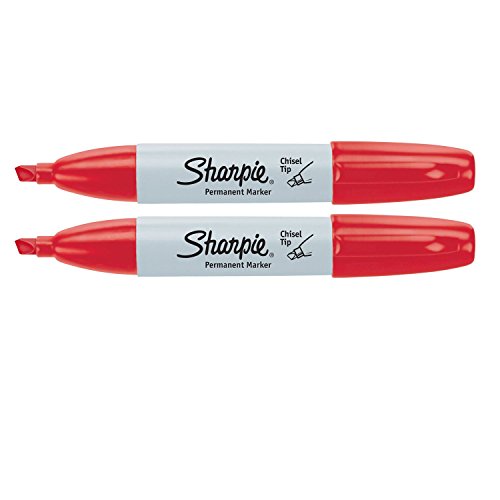 【中古】【未使用・未開封品】Sharpie Permanentマーカー、平芯、レッド、2マーカーper order (38283?)