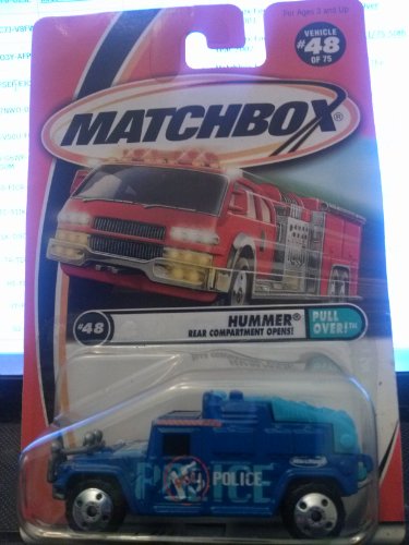 【中古】【未使用 未開封品】Matchbox Hummer Rear Compartment Opens Pull Over Police 48/75 2001