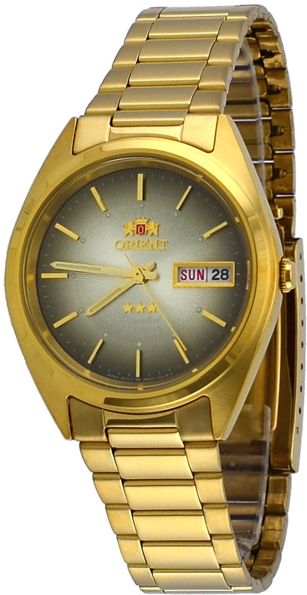 【中古】【未使用・未開封品】Orient #FAB00004U メンズ 3スター スタンダード ゴールドトーン ブラウンダイヤル 自動巻き 腕時計