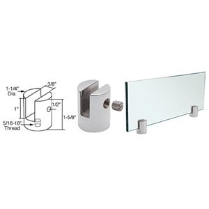 C.R. LAURENCE SM38SC CRL Satin Chrome Slot Mount Standoff for 3/8" Panels C.R. Laurence 