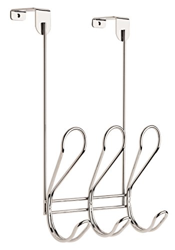 【中古】【未使用・未開封品】(3-Coat and Hat Hook Rail/Rack, Chrome) - Franklin Brass OTDDOL3-CHR-R Dolen 3-Hook Over the Door Rail in Chrome