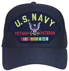 【中古】【未使用・未開封品】米国海軍ロゴとリボンでベトナム帰還兵キャップボールキャップ。Made In USA