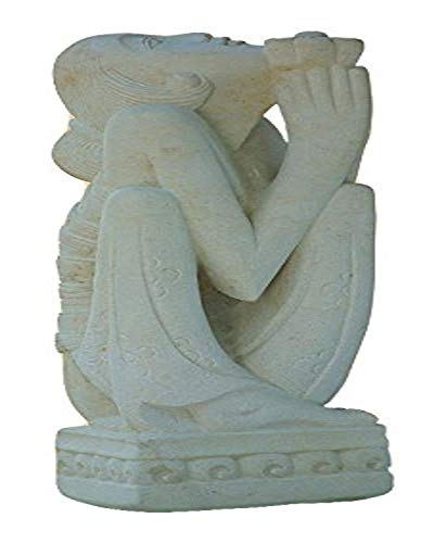 【中古】【未使用・未開封品】NOVICA ハンドクラフト 砂岩 装飾彫刻 ベージュ お祈り