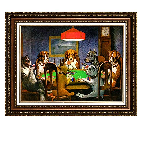 【中古】【未使用・未開封品】Elite Art Eliteart - ポーカーをする犬 16x20