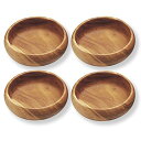 【中古】【未使用・未開封品】(Round Acacia Wood, Set of 4) - Pacific Merchants Trading Acaciawa...