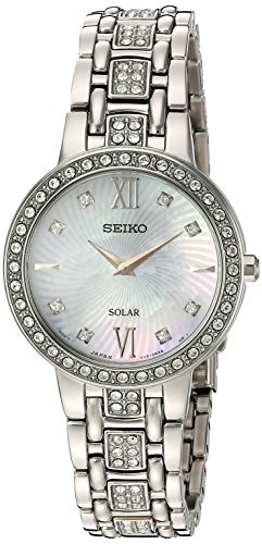 【中古】【未使用・未開封品】SEIKO レディース SUP359 クリスタルドレス アナログディスプレイ 日本製クォーツ シルバーウォッチ, シルバートーン