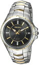 【中古】【未使用・未開封品】Seiko SNE444 Coutura Two Tone Stainless Steel Black Diamond Dial Men's Watch