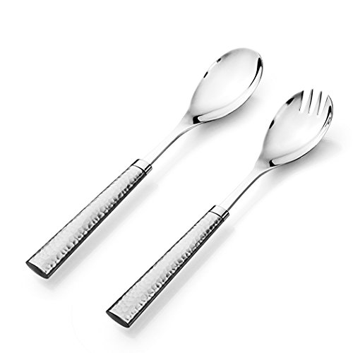 【中古】【未使用・未開封品】マットシルバー2トーンnc11s salad-server-sets、10、"マットゴールド2トーン