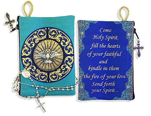 【中古】【未使用・未開封品】Come Holy Spiritタペストリーポーチ記念品ホルダーPrayerターコイズ5?1?..
