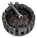 【中古】【未使用・未開封品】(アトランティック・コレクティブルズ) Atlantic Collectiblesタバコの灰皿 樹脂製の置物 メカニック バイカー バイク ラウンドベルトチェーン