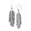 š̤ۡѡ̤ʡSilpada 'Etched Feather' Drop Earrings in Sterling Silver