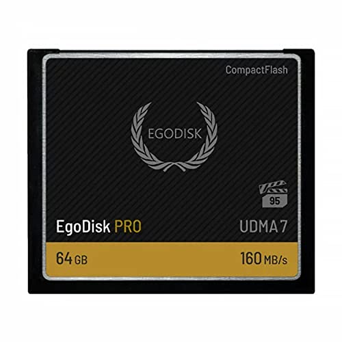 EgoDisk PRO 64GB CompactFlash VPG0-95 UDMA 7カード 最大160MB/秒の読み取り/書き込み可能