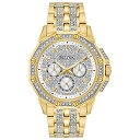 【中古】【未使用・未開封品】Bulova Men's 98C126 Swarovski Crystal Pave Bracelet Watch