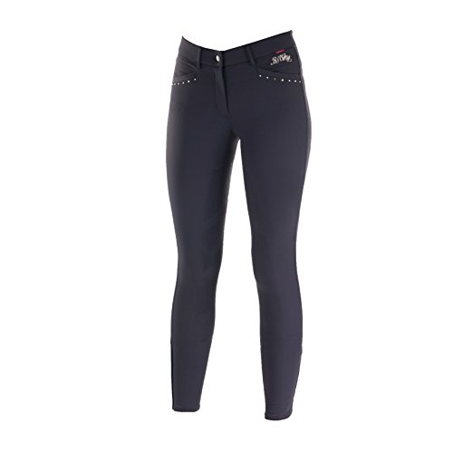 (38, Dark Navy) - B Vertigo Olivia Women's Silicone Full Seat Breeches