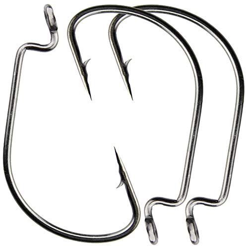 【中古】【未使用・未開封品】(3/0) - Luengo 50pcs 7316 2X High Carbon Steel Offset Worm Hook Spor..