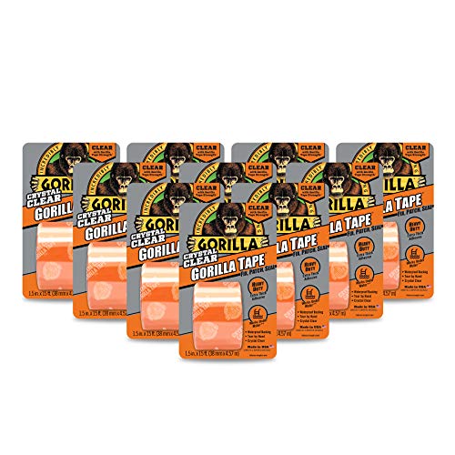 【中古】【未使用・未開封品】Gorilla クリスタルクリアダクトテープ 1.9インチ x 5ヤード クリア (10パック)