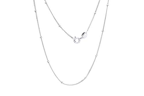 スターリングシルバー16?"長イタリアCrafted SatteliteボールチェーンNeckalce???1.04?MM