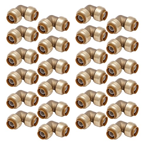 SharkBite U248LF 1/2インチ 90度 プッシュツーコネクトエルボ パッケージ 4個セット 小売パッケージ U248LFA4 (6パッケージ 24アダプター)