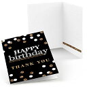 yÁzygpEJizAdult Happy Birthday - Gold - Birthday Party Thank You Cards (8 count)