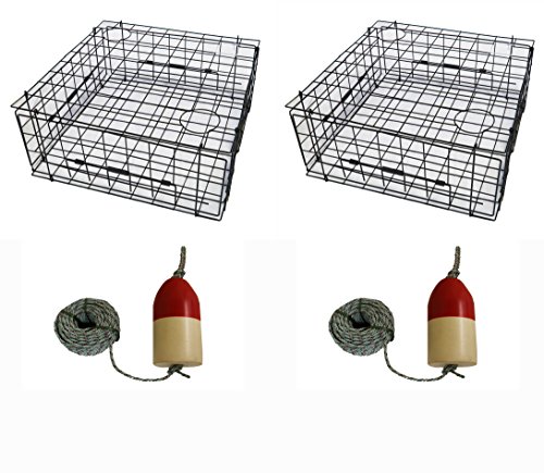 【中古】【未使用・未開封品】KUFA 28インチ ビニールコーティング カニトラップ 1/4インチ x 100フィート リードロープと6インチ x 14インチ ...