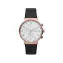 【中古】【未使用・未開封品】Skagen Women's Ancher SKW6371 Black Leather Quartz Fashion Watch